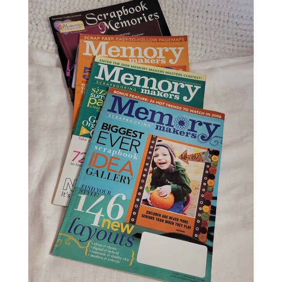 Memory Makers Scrapbooking Magazines Lot of 4 Scrapbook Memories 2007/8 1998 - Picture 1 of 6
